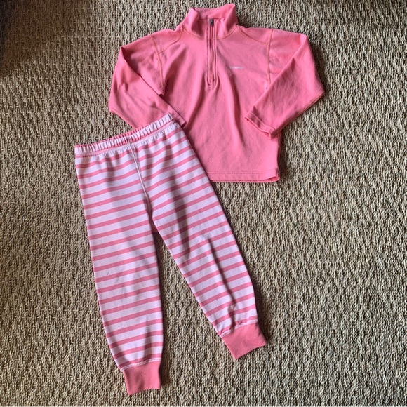 Patagonia Other - Patagonia // Pink Capilene Half Zip Pullover and Pants Baselayer Set - Size 3-4